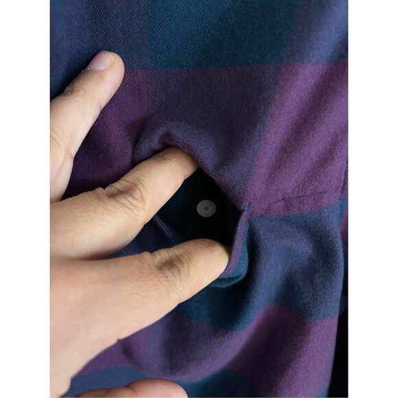 LULULEMON ATHLETICA Full Day Ahead plaid Flannel Shirt size 8 - Picture 5 of 8